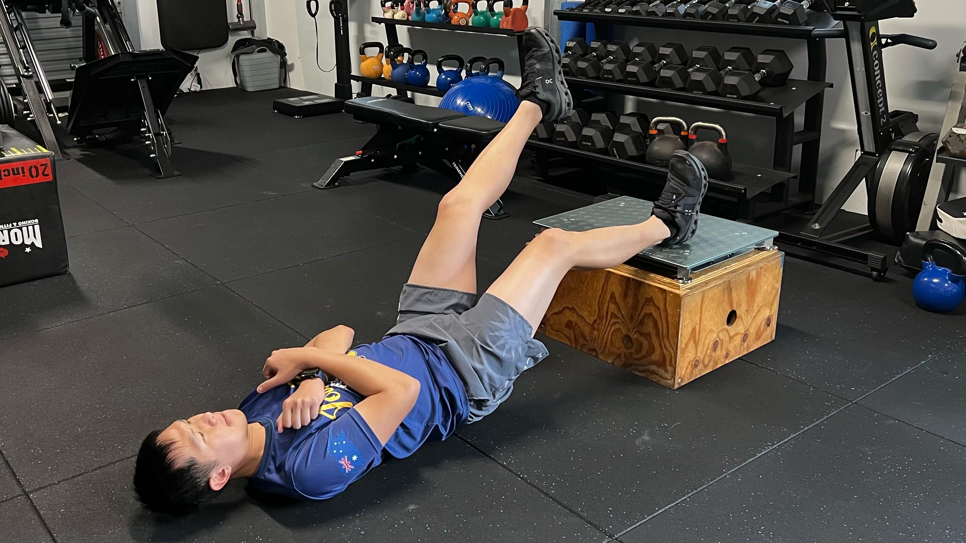 Single Leg Elevated Hamstring Bridge Test 2